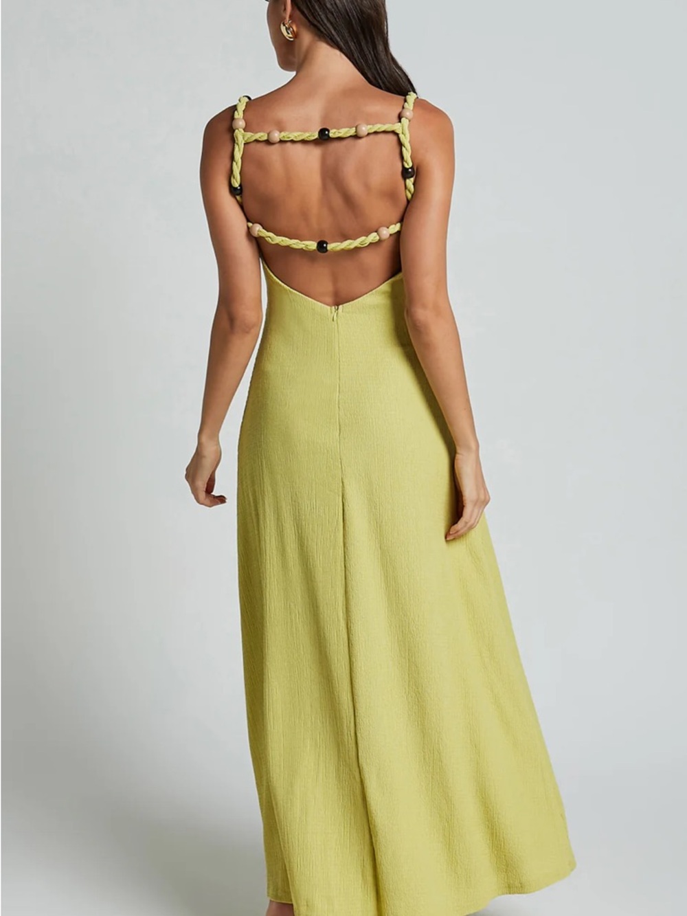 Maxi dress with open back